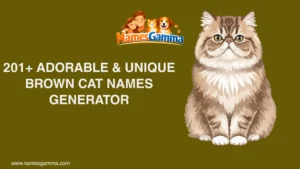Brown Cat Names Generator